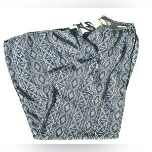 Women’s Blue and Black Patterned Pants by See You on Monday size Large